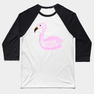 Pink swan watercolor bird art Baseball T-Shirt